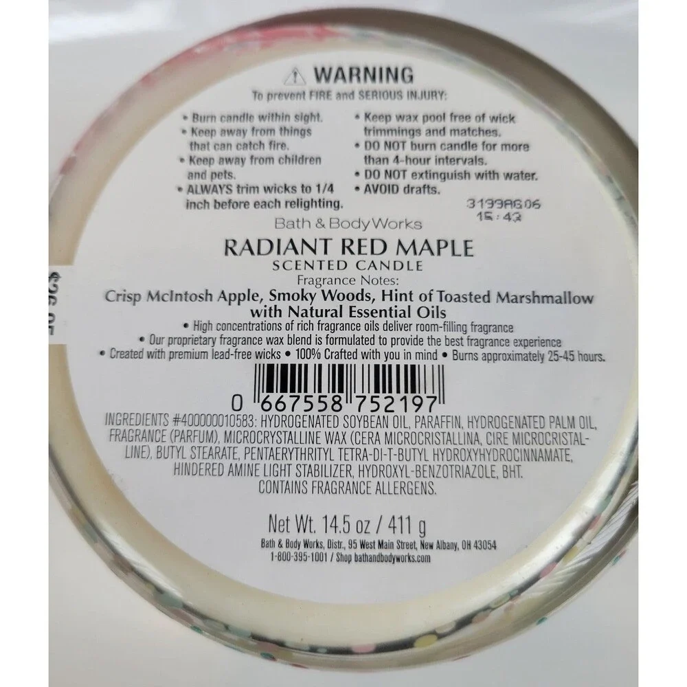 Bath and Body Works Limited Edition 3-wick candle